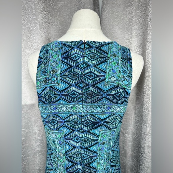 Karen Kane Women’s Abstract Print Sleeveless Sundress Blue Sz S - Picture 6 of 10